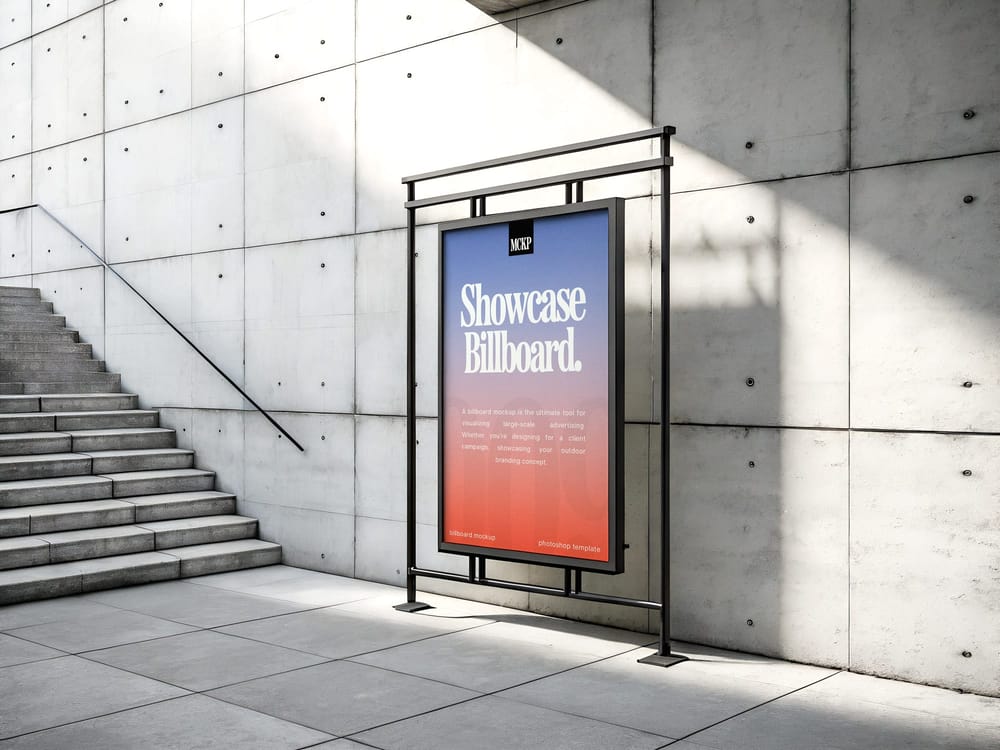 Billboard Mockup On Station