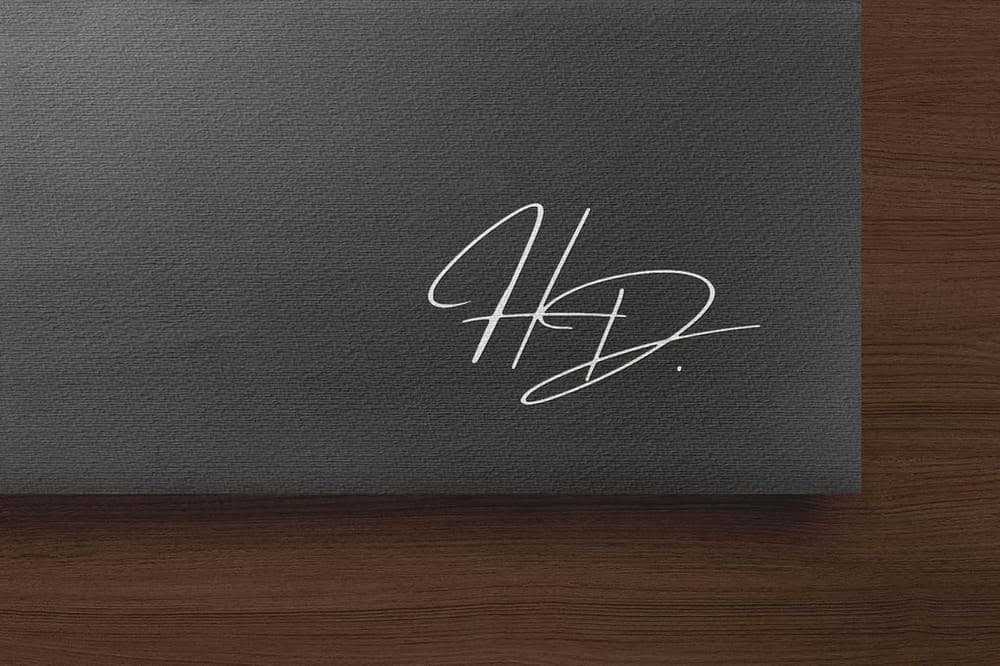 Black Logo Mockup On Wooden Background