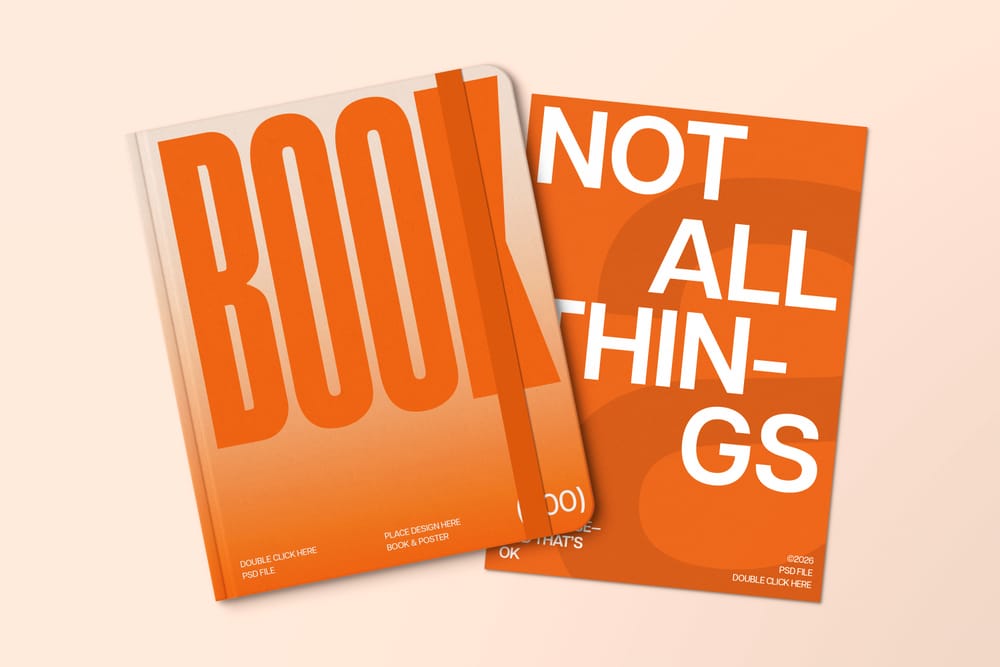 Book And Poster Mockup