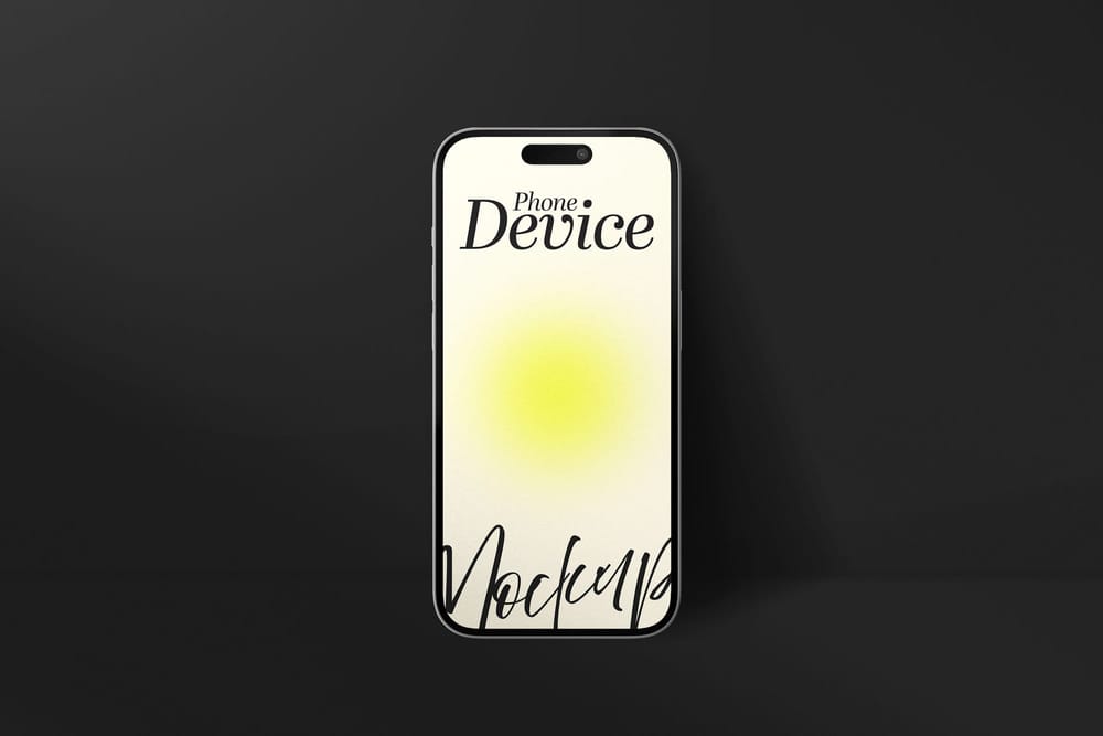 Dark Phone Device Mockup