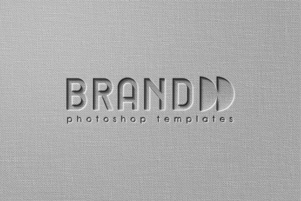 Debossed Fabric Logo Mockup