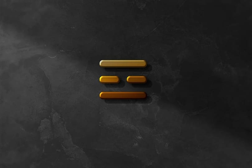 Emboss Bevel Gold Logo Mockup on Wall