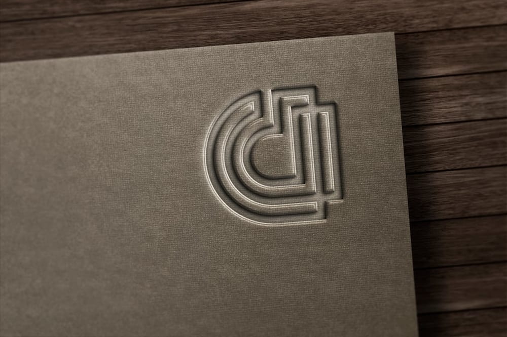 Embossed Logo Mockup on Paper Texture