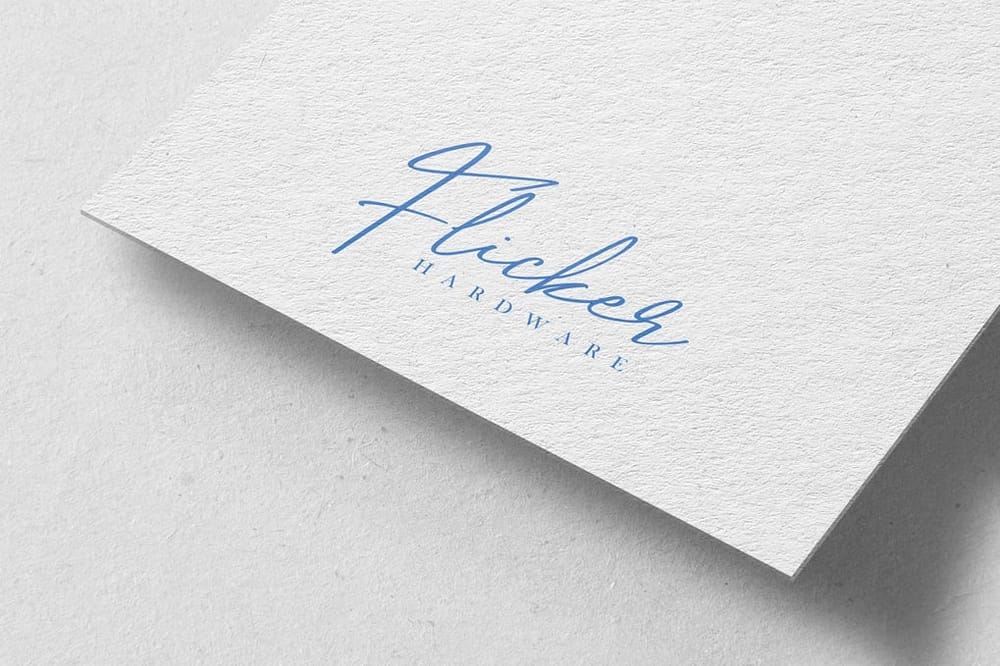 Flicker Logo Mockup