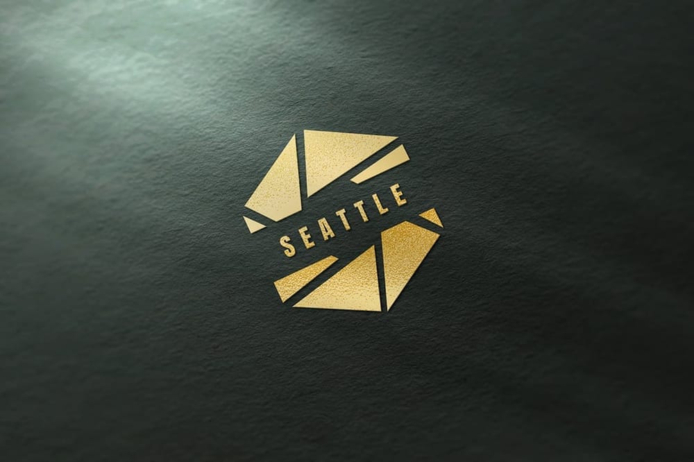 Gold Scene Logo Mockup