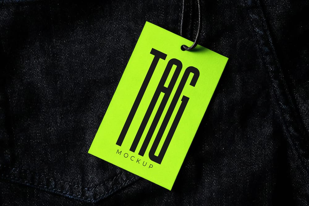 Hang Tag Mockup on Pants