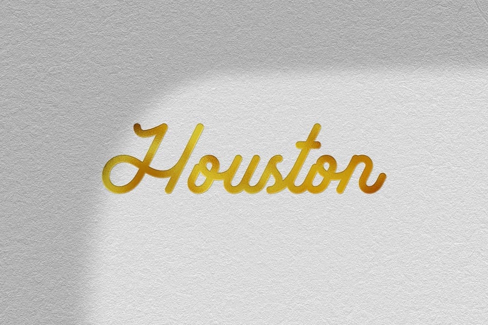 Houston Gold Logo Mockup