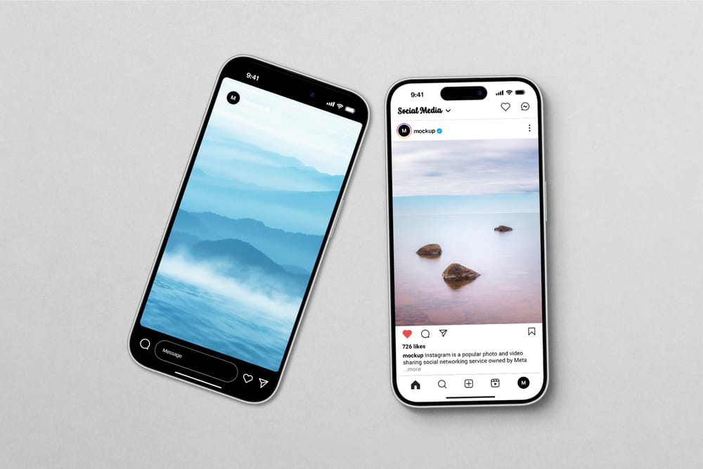 Minimal Instagram UI Mockup