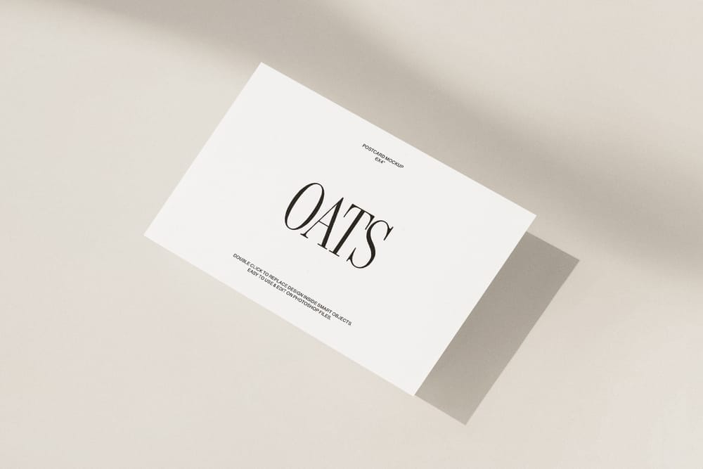 Minimal Postcard Mockup