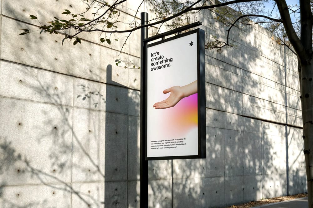 Street Billboard Advertising Mockup