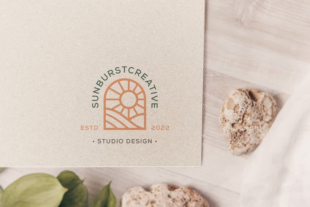 Sunburst Creative Logo Mockup