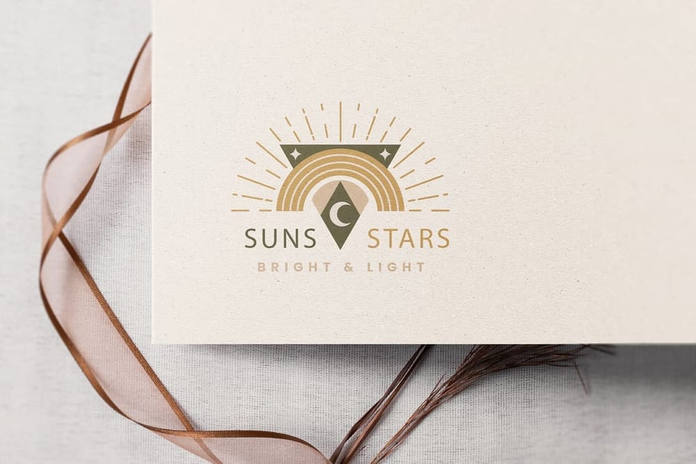 Suns Stars Logo Mockup