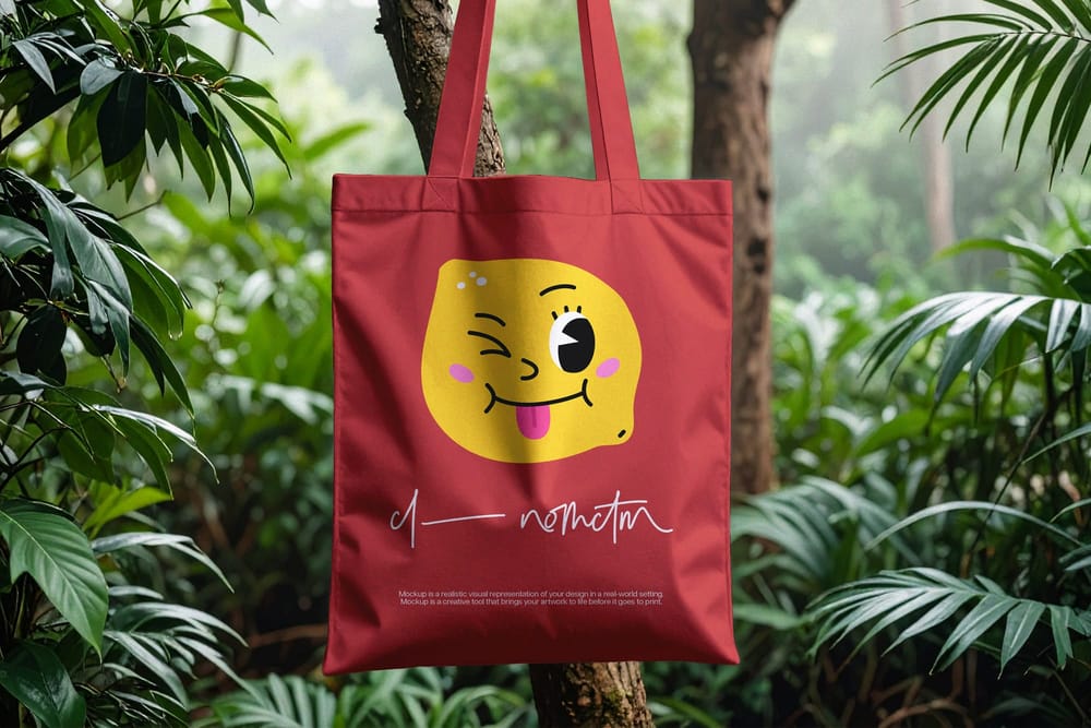Totebag Mockup in Nature Scene