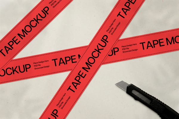 Branded Parcel Tape Mockup