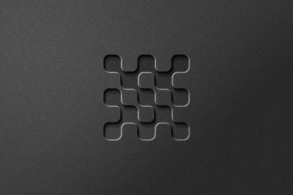 Black Debossed Logo Mockup