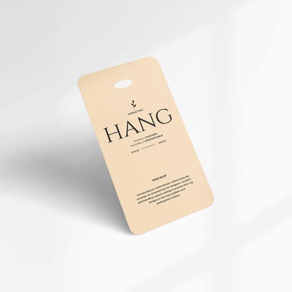 Brand Curve Tag Mockup