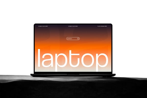 Minimal Desk Laptop Scene