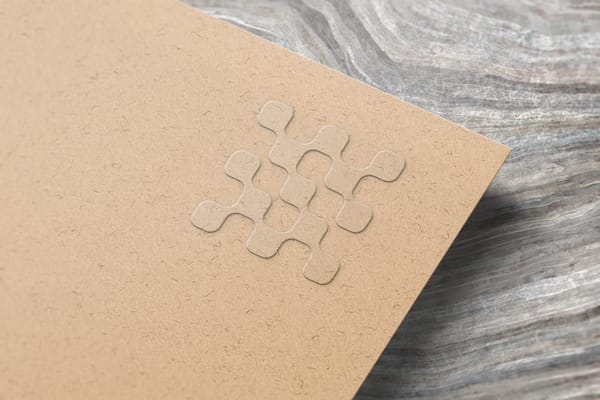 Embossed Textured Paper Logo Mockup