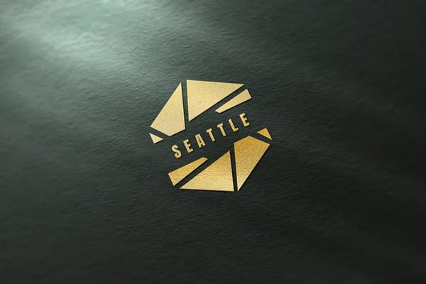 Gold Scene Logo Mockup