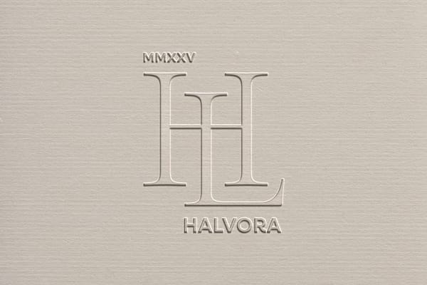 Halvora Debossed Logo Mockup