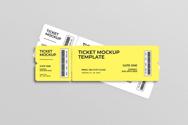Minimal Ticket Mockup