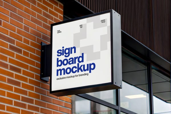 Modern Outdoor Signboard Mockup